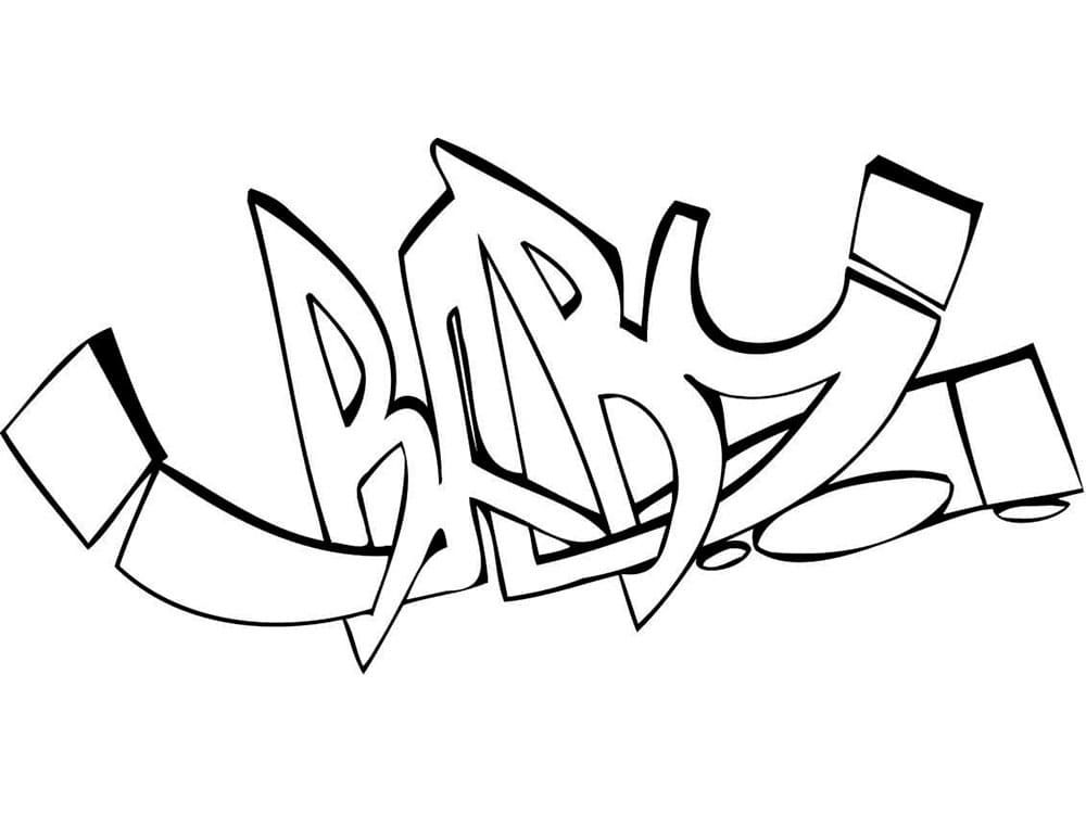 Çocuklar İçin  Grafity Boyama Sayfaları 