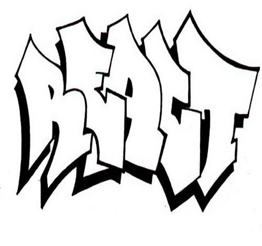 Çocuklar İçin  Grafity Boyama Sayfaları 
