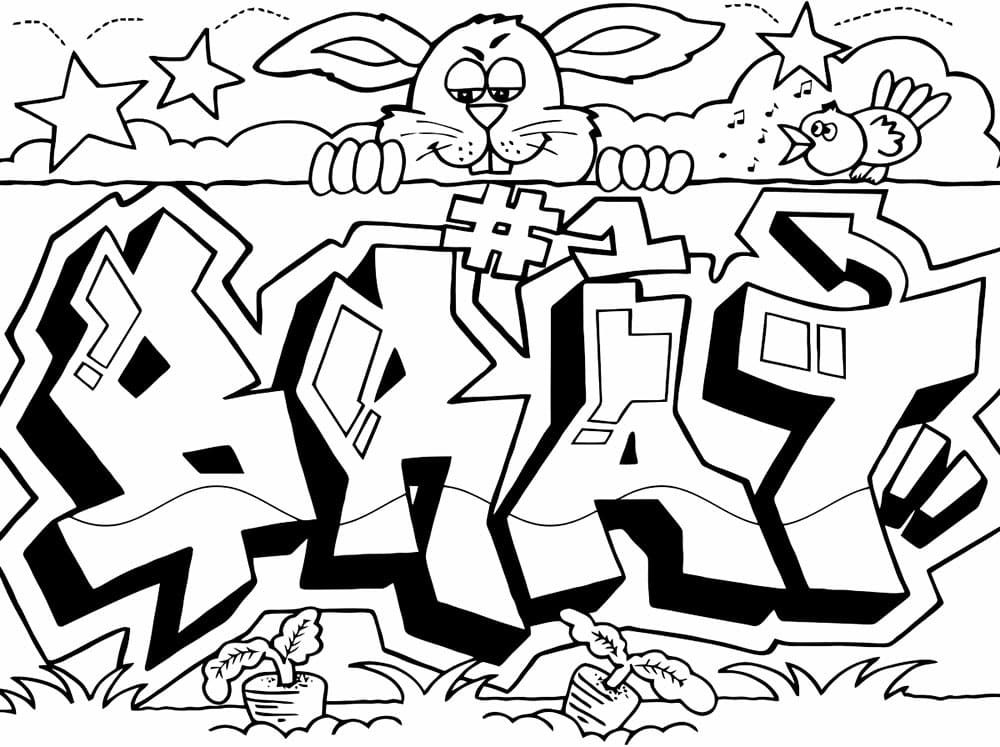 Çocuklar İçin  Grafity Boyama Sayfaları 