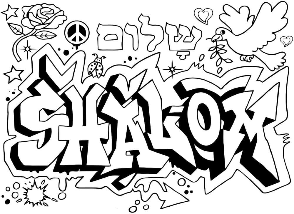 Çocuklar İçin  Grafity Boyama Sayfaları 