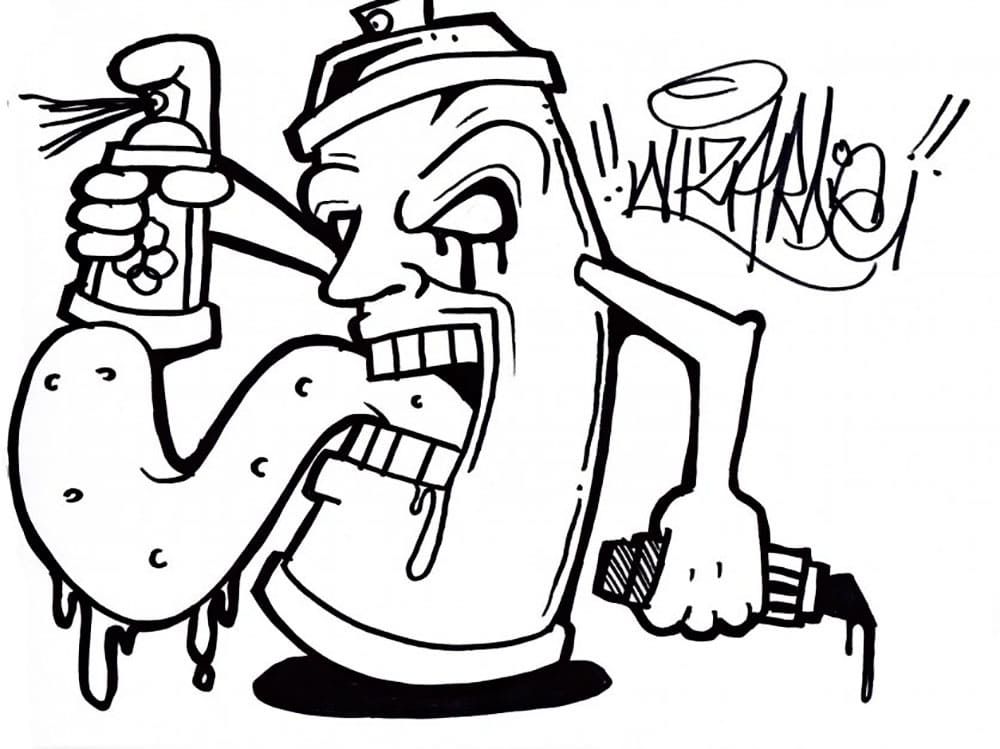Çocuklar İçin  Grafity Boyama Sayfaları 