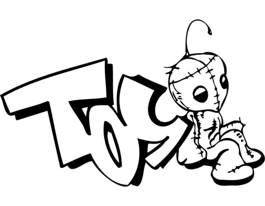 Çocuklar İçin  Grafity Boyama Sayfaları 
