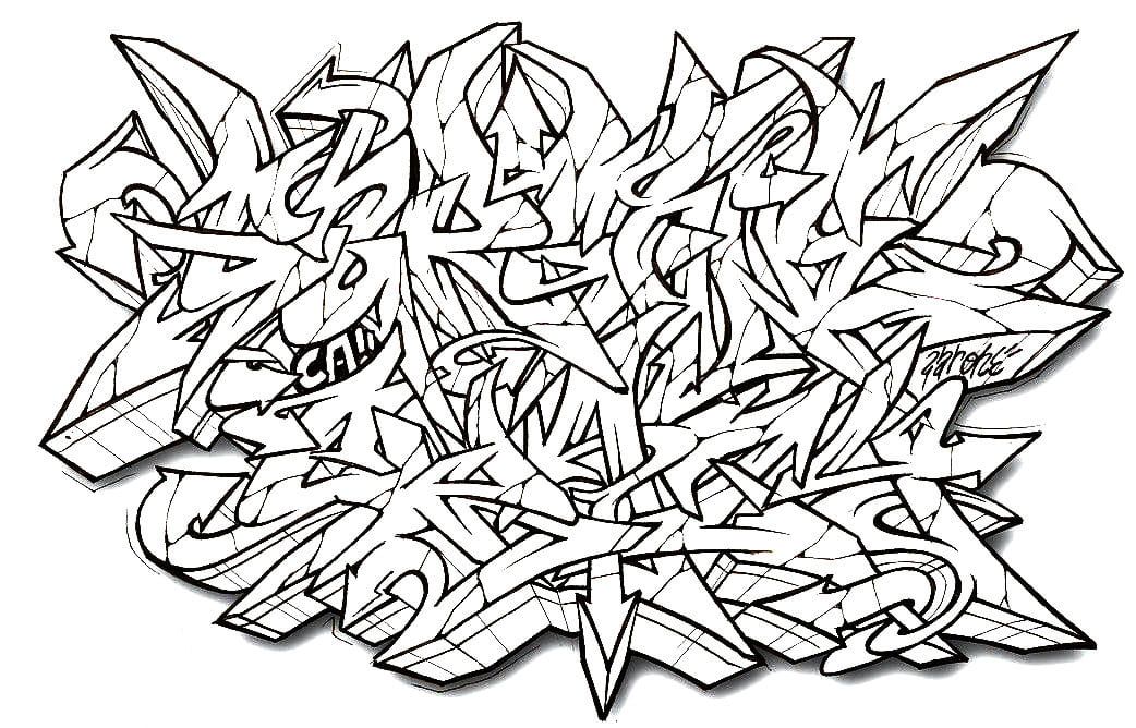 Çocuklar İçin  Grafity Boyama Sayfaları 