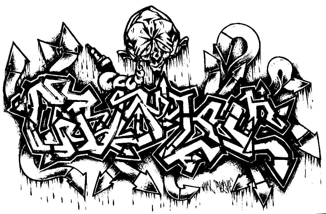 Çocuklar İçin  Grafity Boyama Sayfaları 
