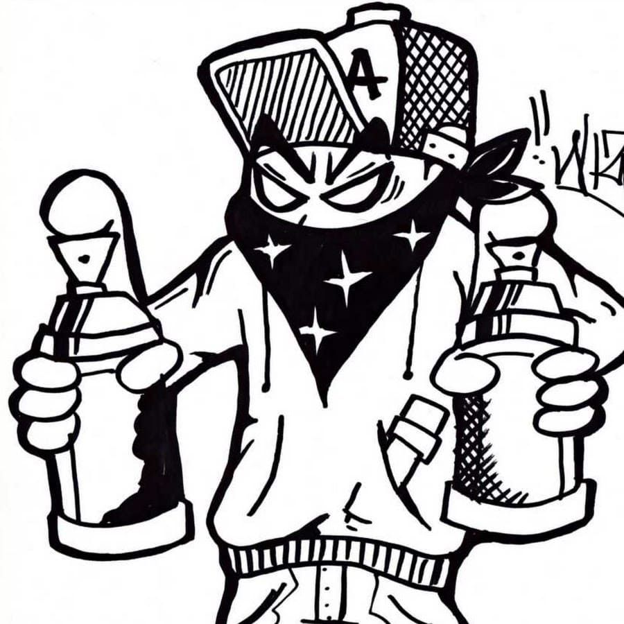 Çocuklar İçin  Grafity Boyama Sayfaları 