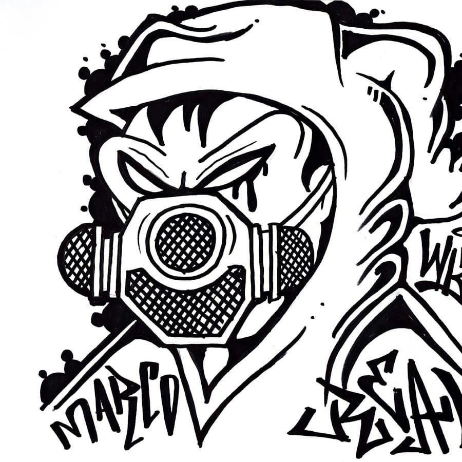 Çocuklar İçin  Grafity Boyama Sayfaları 