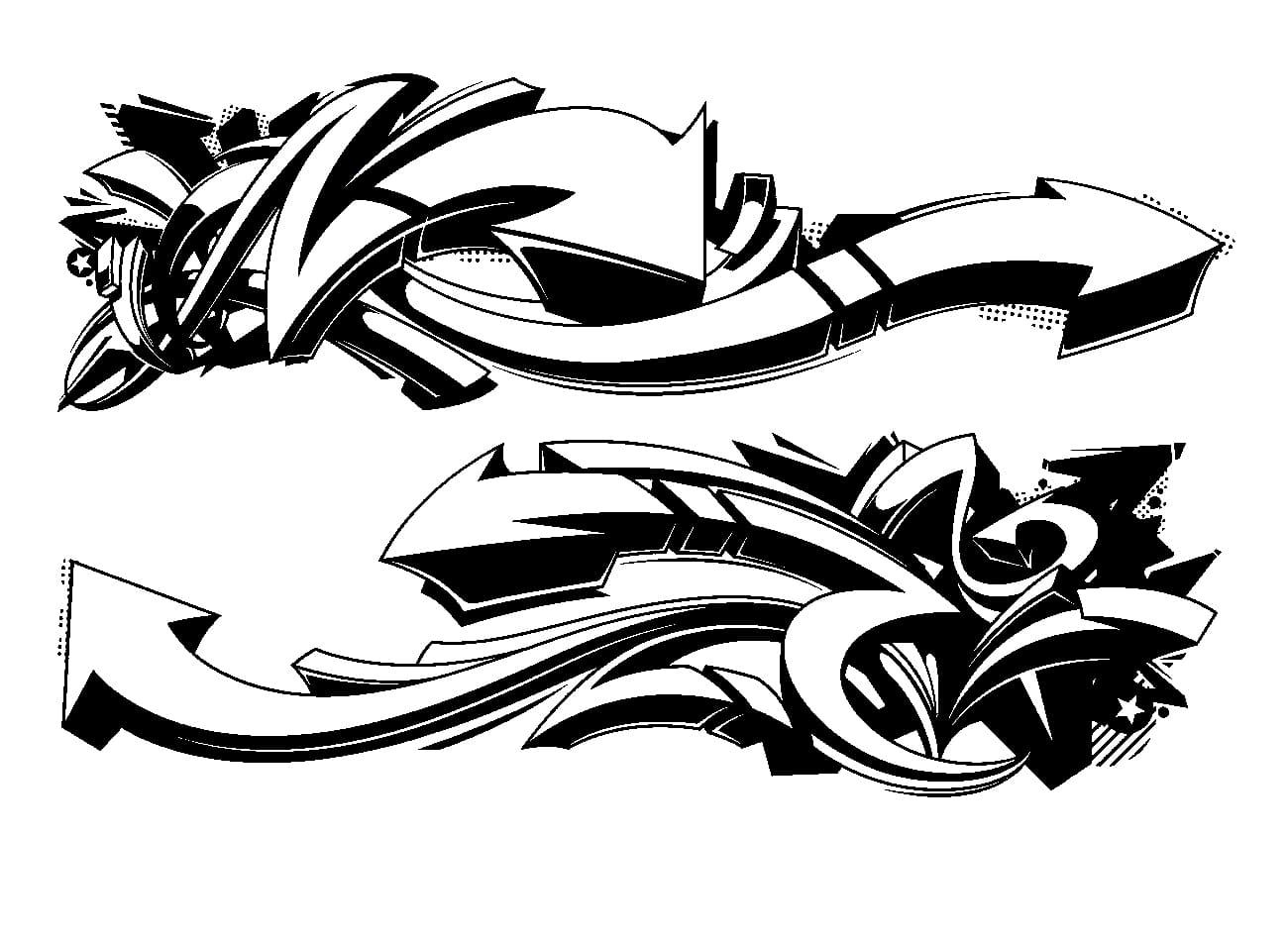 Çocuklar İçin  Grafity Boyama Sayfaları 