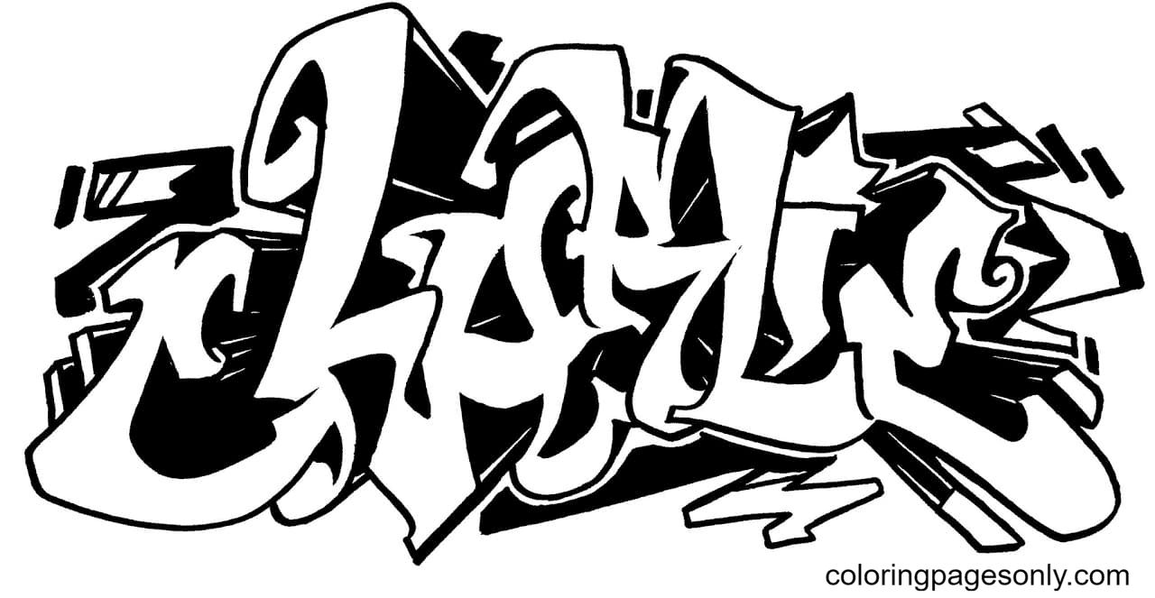 Çocuklar İçin  Grafity Boyama Sayfaları 