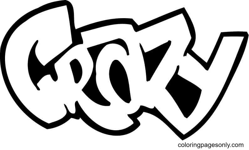 Çocuklar İçin  Grafity Boyama Sayfaları 