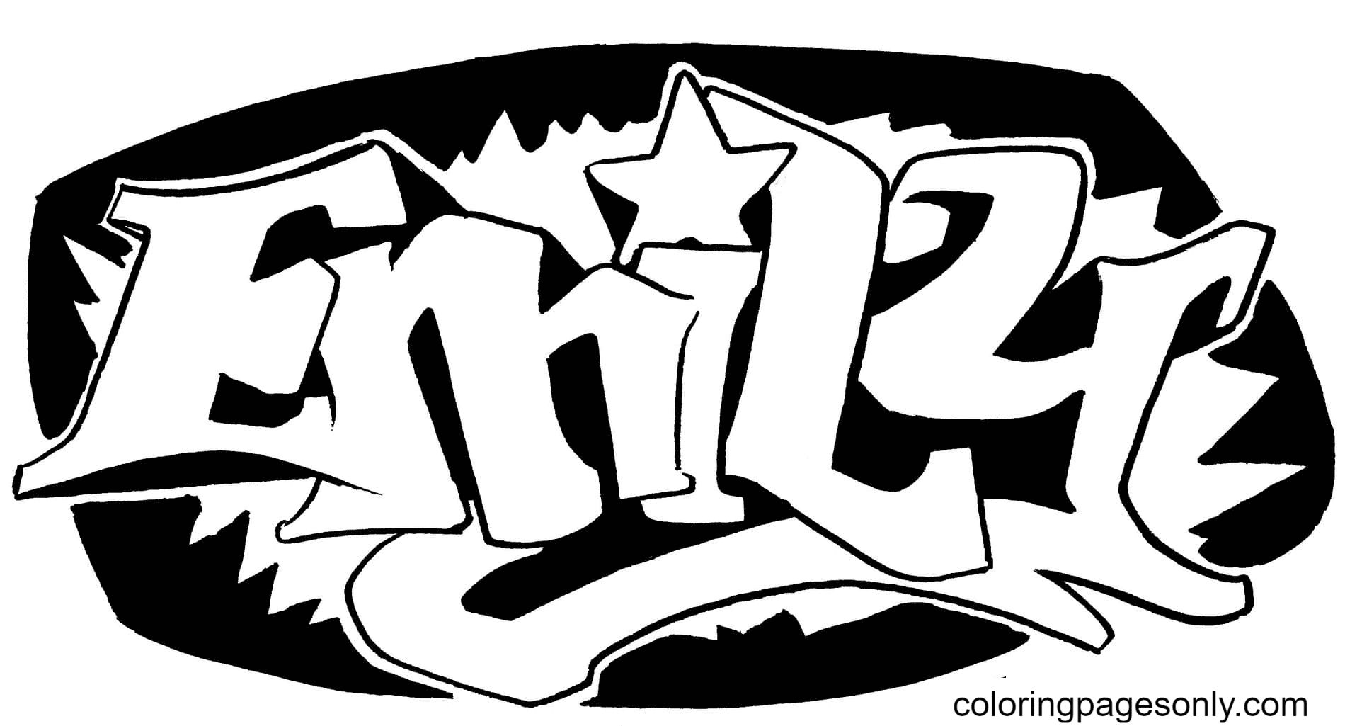 Çocuklar İçin  Grafity Boyama Sayfaları 