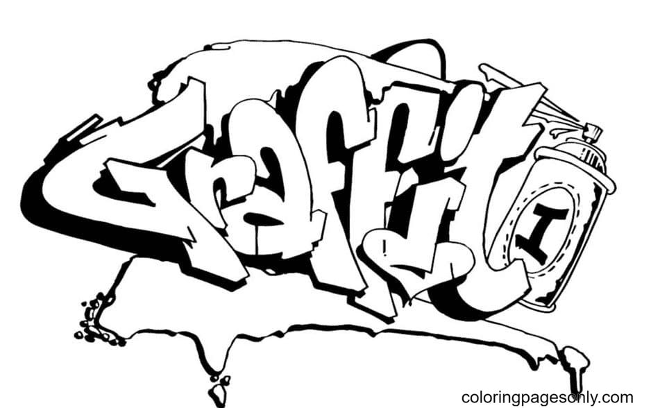 Çocuklar İçin  Grafity Boyama Sayfaları 