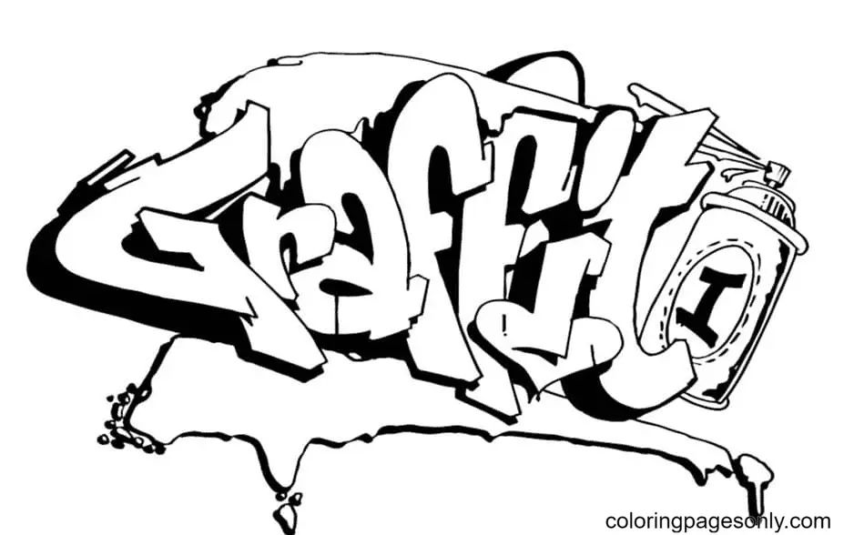 Çocuklar İçin  Grafity Boyama Sayfaları 