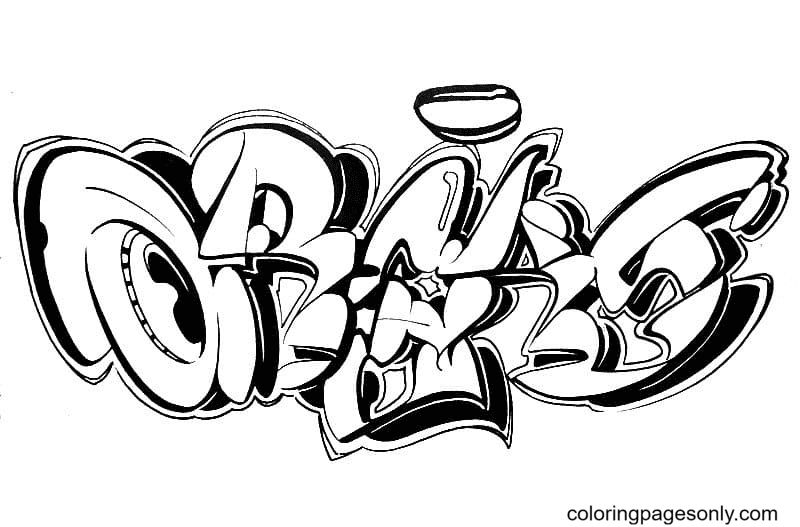 Çocuklar İçin  Grafity Boyama Sayfaları 