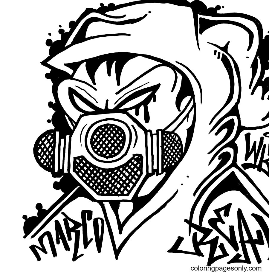 Çocuklar İçin  Grafity Boyama Sayfaları 