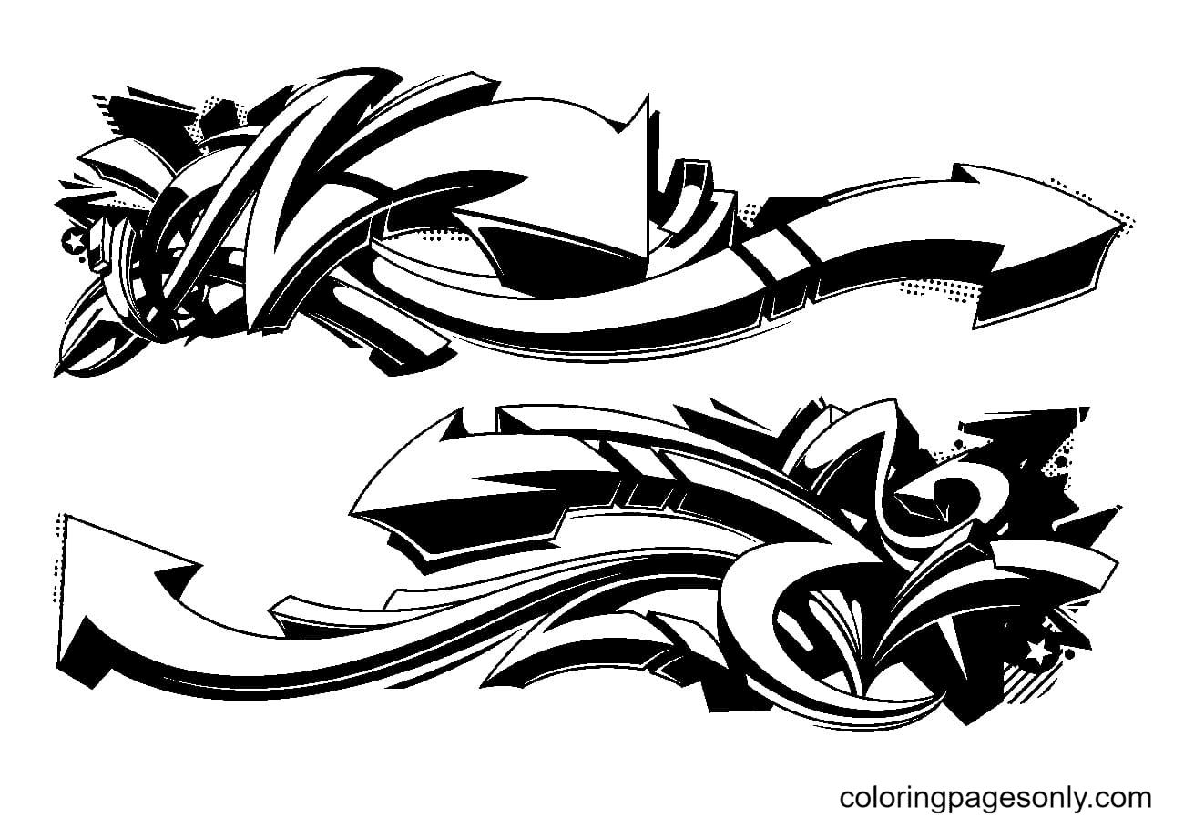 Çocuklar İçin  Grafity Boyama Sayfaları 