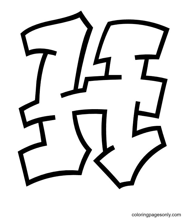 Çocuklar İçin  Grafity Boyama Sayfaları 