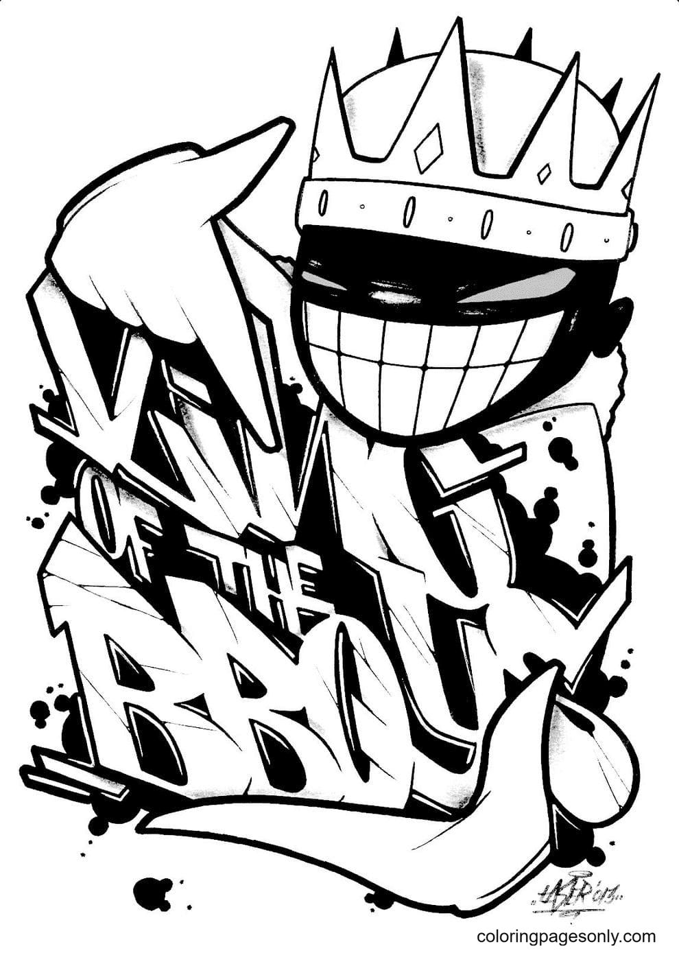 Çocuklar İçin  Grafity Boyama Sayfaları 