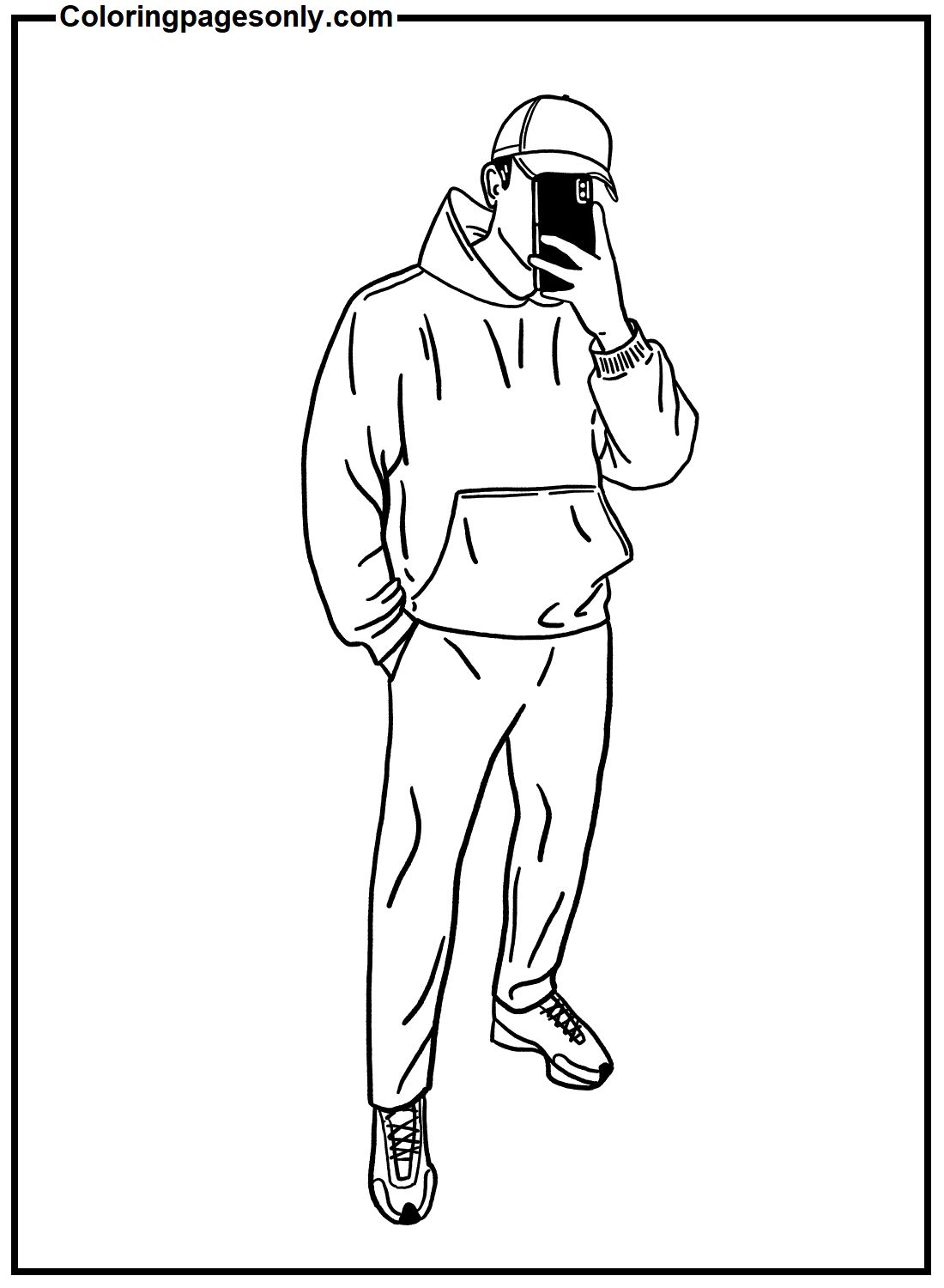 Çocuklar İçin  Selfie Boyama Sayfaları 