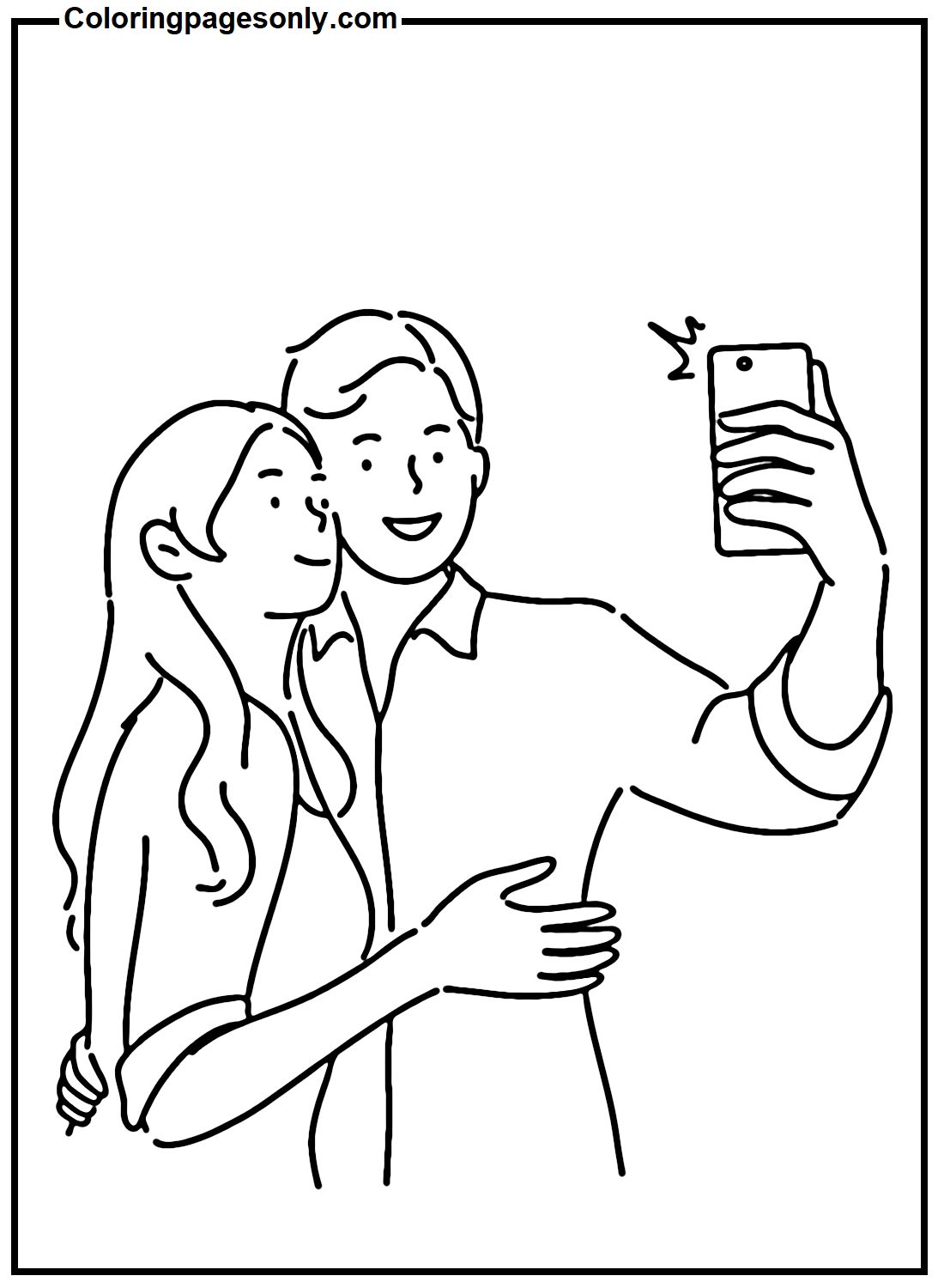 Çocuklar İçin  Selfie Boyama Sayfaları 