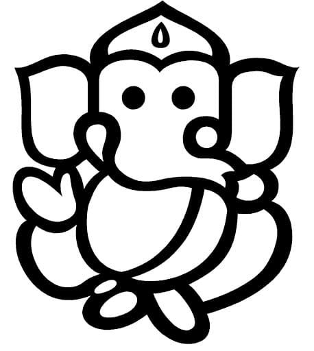 Çocuklar İçin  Ganesha Boyama Sayfaları 