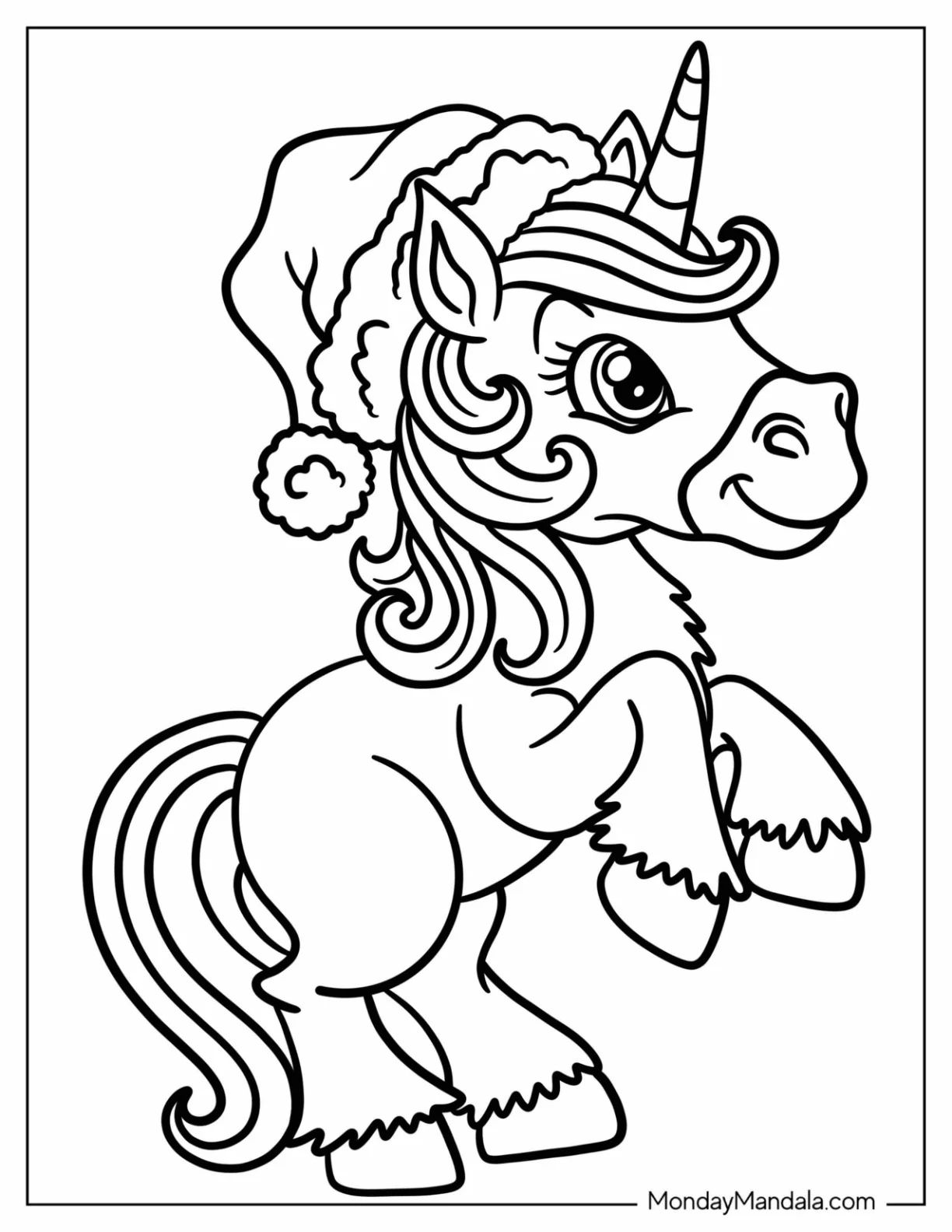 Çocuklar İçin  Unicorn Boyama Sayfaları 