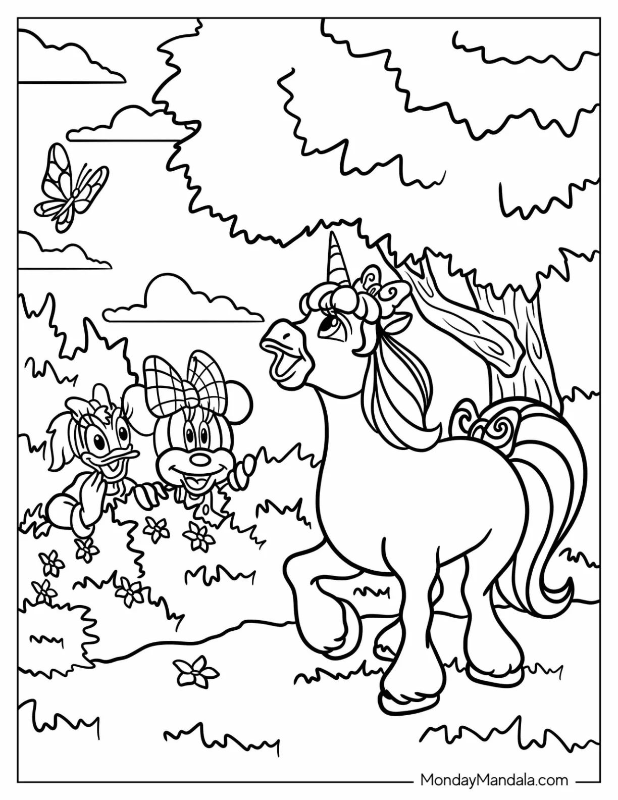 Çocuklar İçin  Unicorn Boyama Sayfaları 
