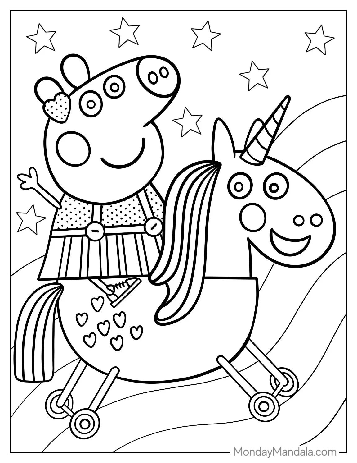 Çocuklar İçin  Unicorn Boyama Sayfaları 