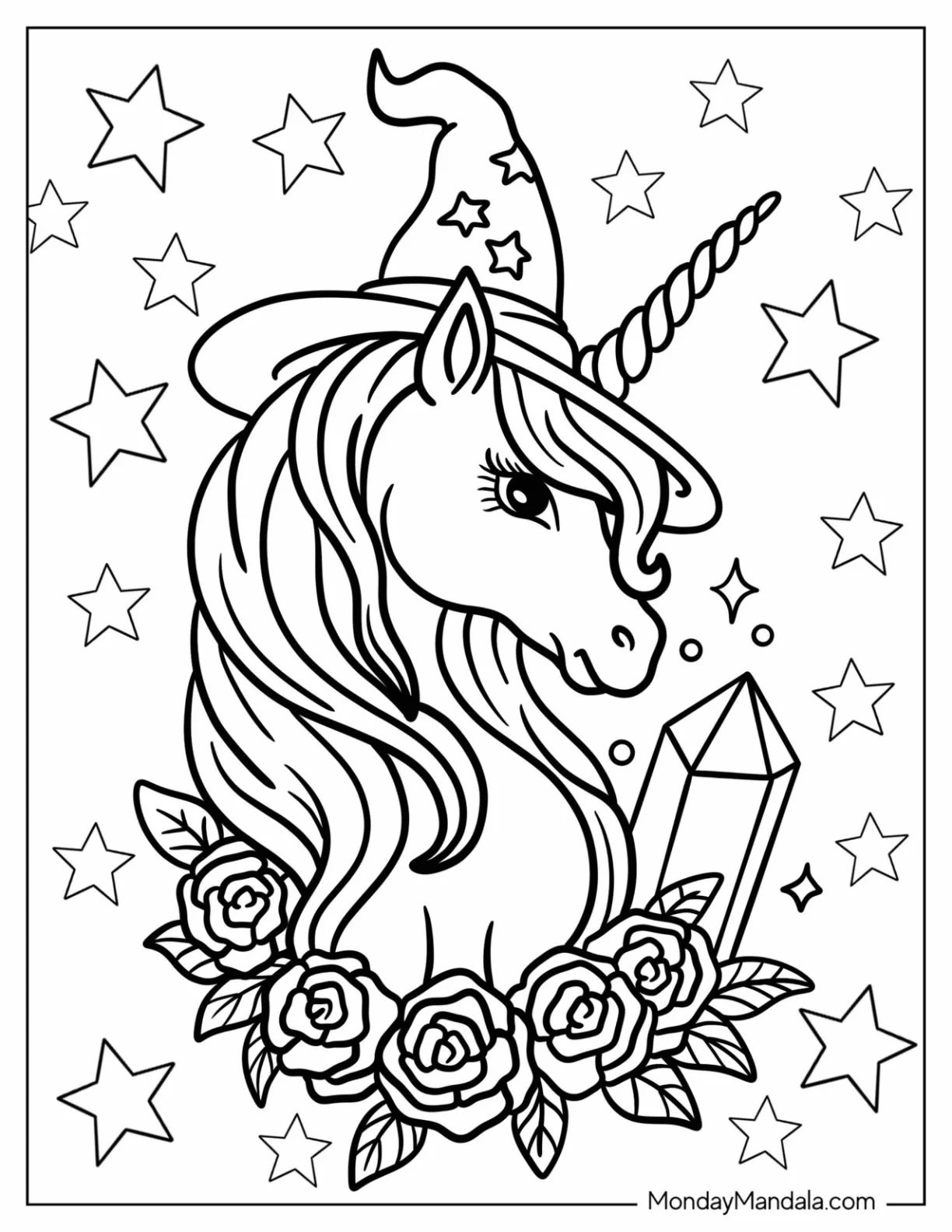 Çocuklar İçin  Unicorn Boyama Sayfaları 