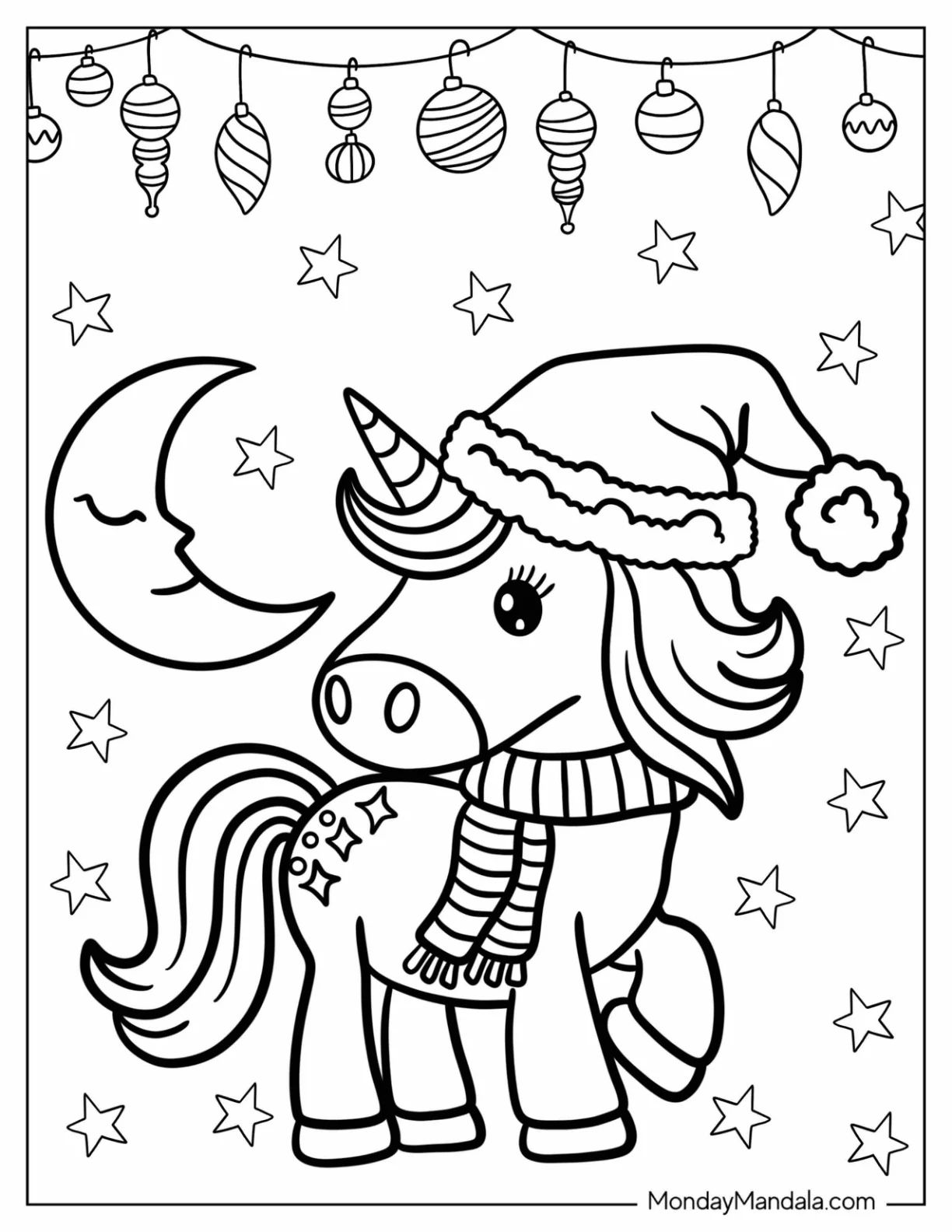 Çocuklar İçin  Unicorn Boyama Sayfaları 