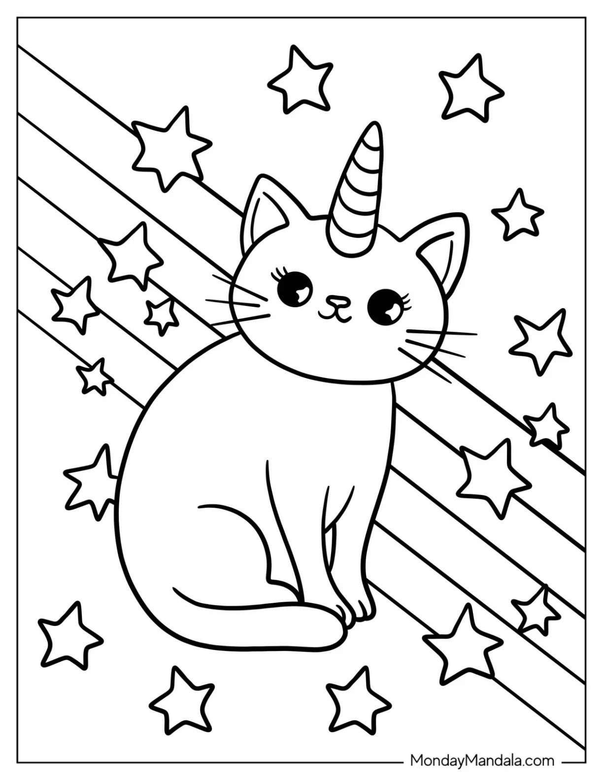 Çocuklar İçin  Unicorn Boyama Sayfaları 