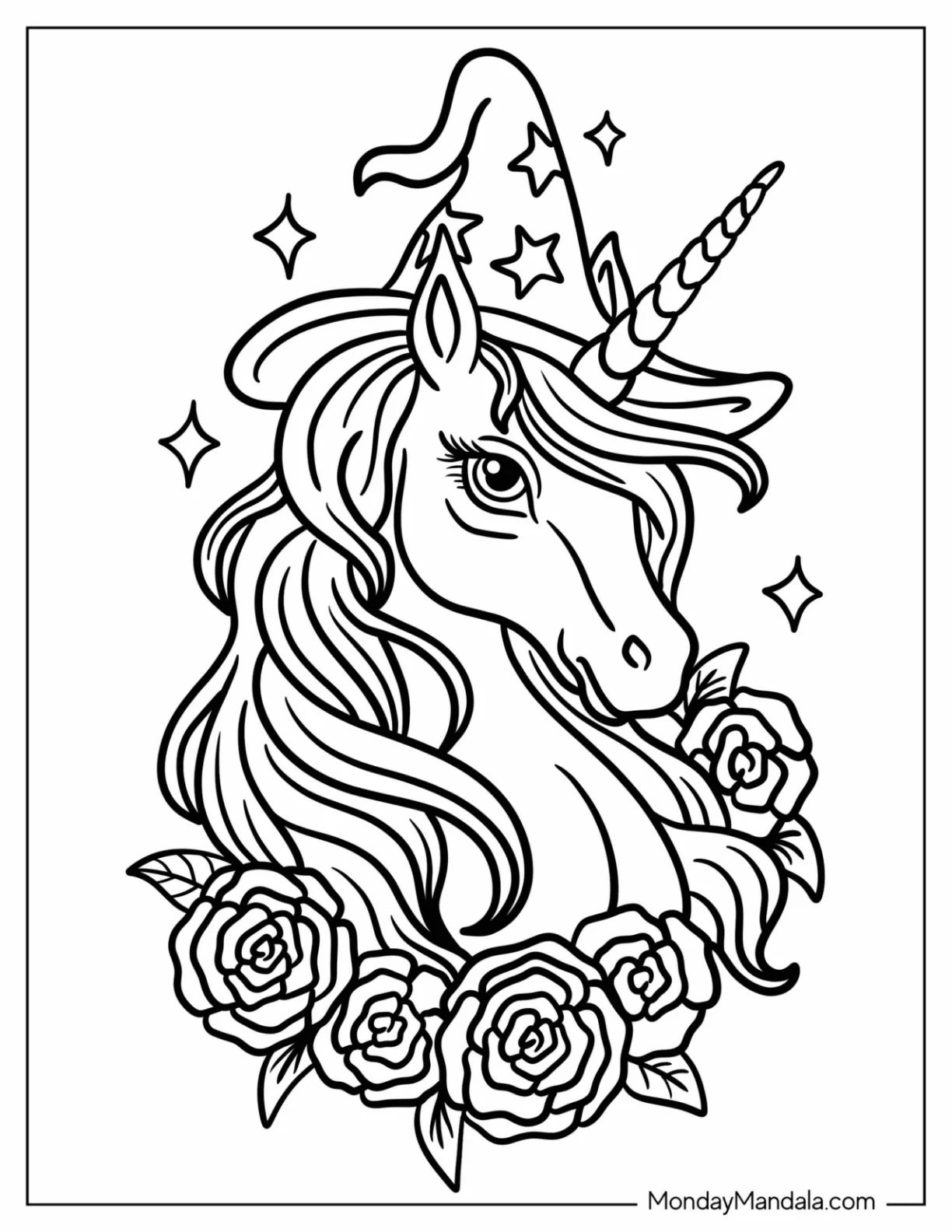 Çocuklar İçin  Unicorn Boyama Sayfaları 
