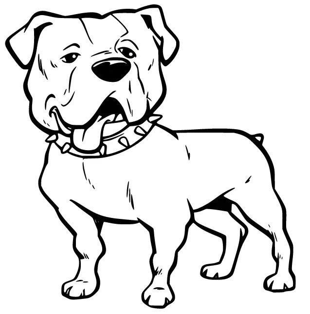 Çocuklar İçin Bulldog Boyama Sayfaları 