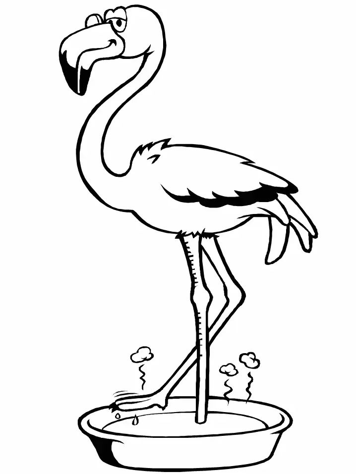 Çocuklar İçin Flamingo Boyama Sayfaları 