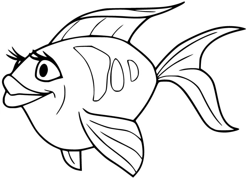 Çocuklar İçin Goldfish Boyama Sayfaları 