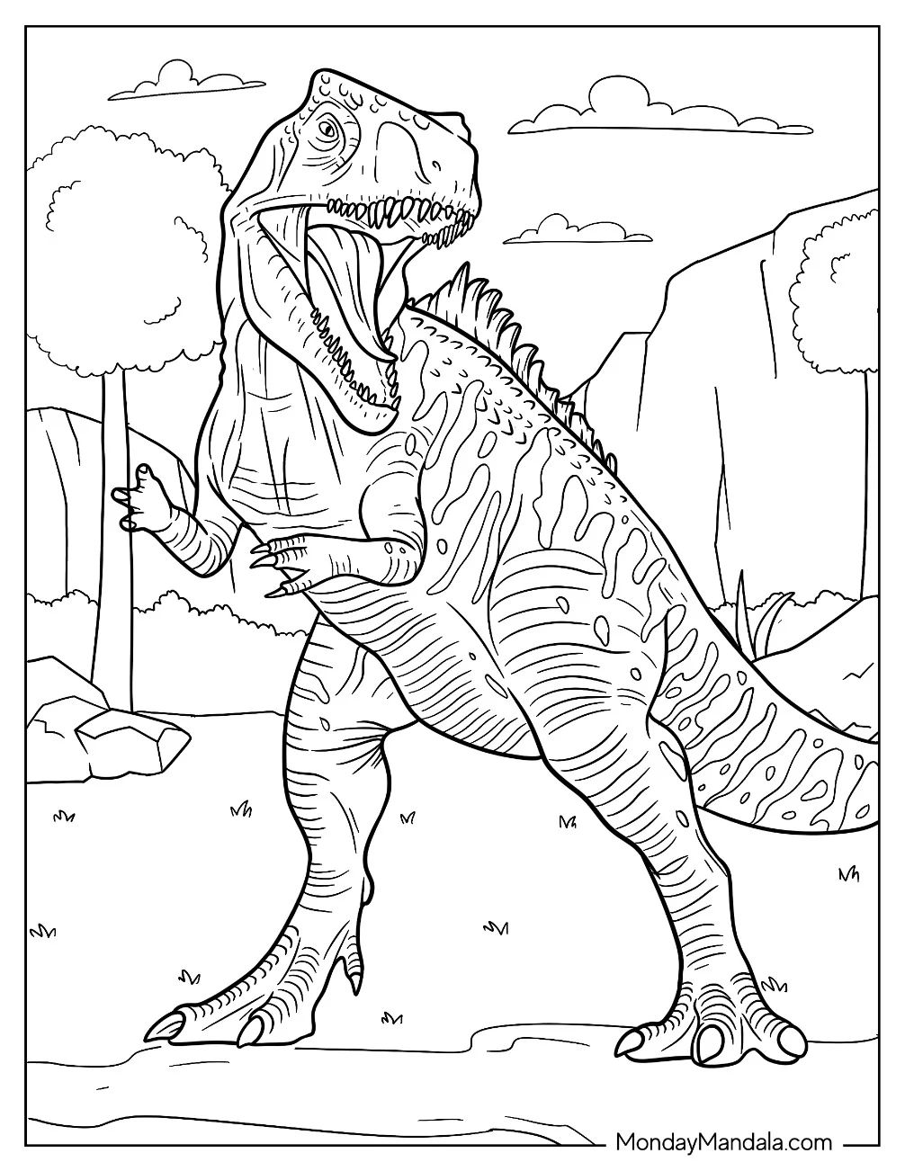 Çocuklar İçin Gigantosaurus Boyama Sayfaları 