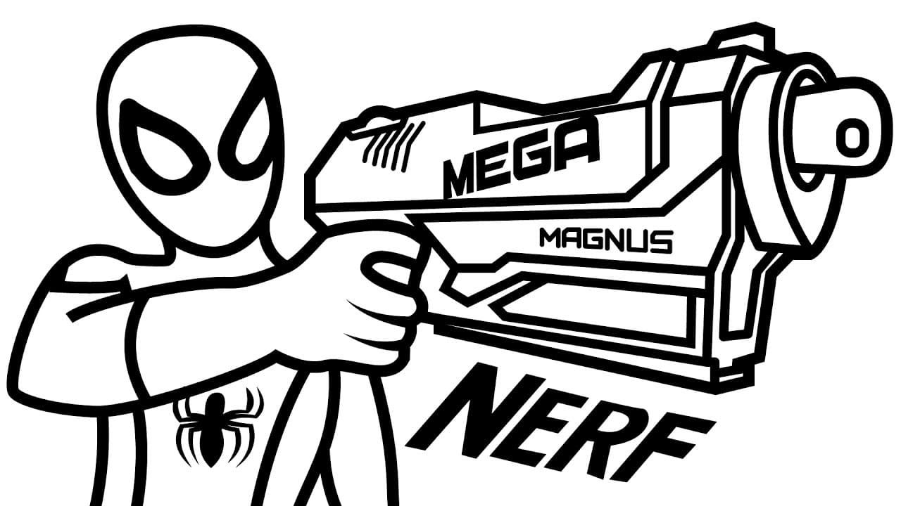 Çocuklar İçin  Nerf Boyama Sayfaları 