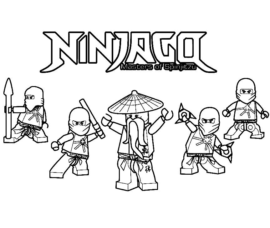 Çocuklar İçin  Ninja Boyama Sayfaları 