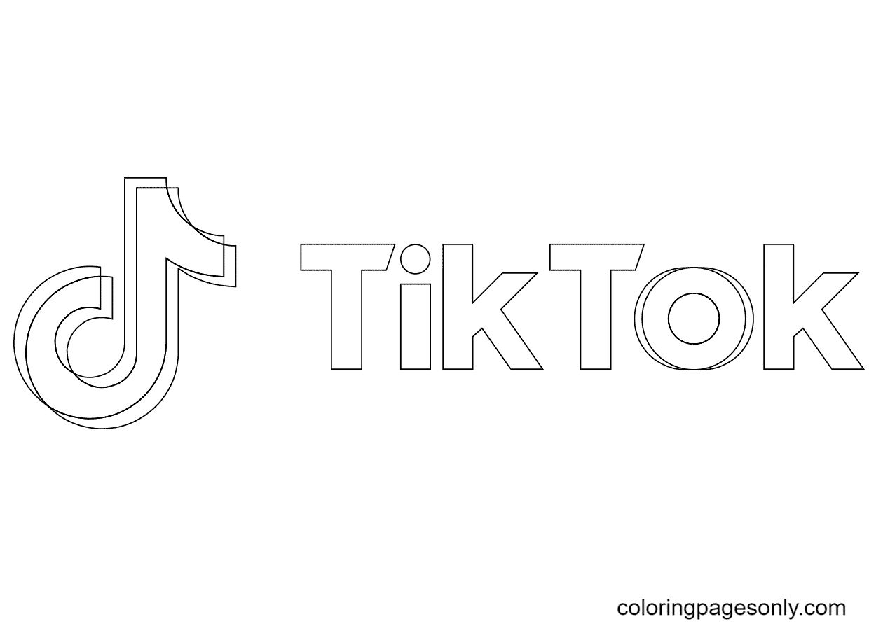 Çocuklar İçin  Tiktok Boyama Sayfaları 