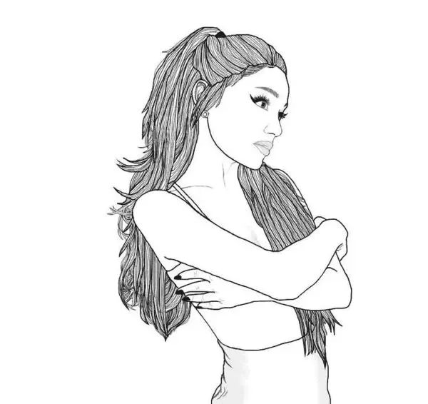 Çocuklar İçin  Ünlüler Ariana-Grande Boyama Sayfaları 