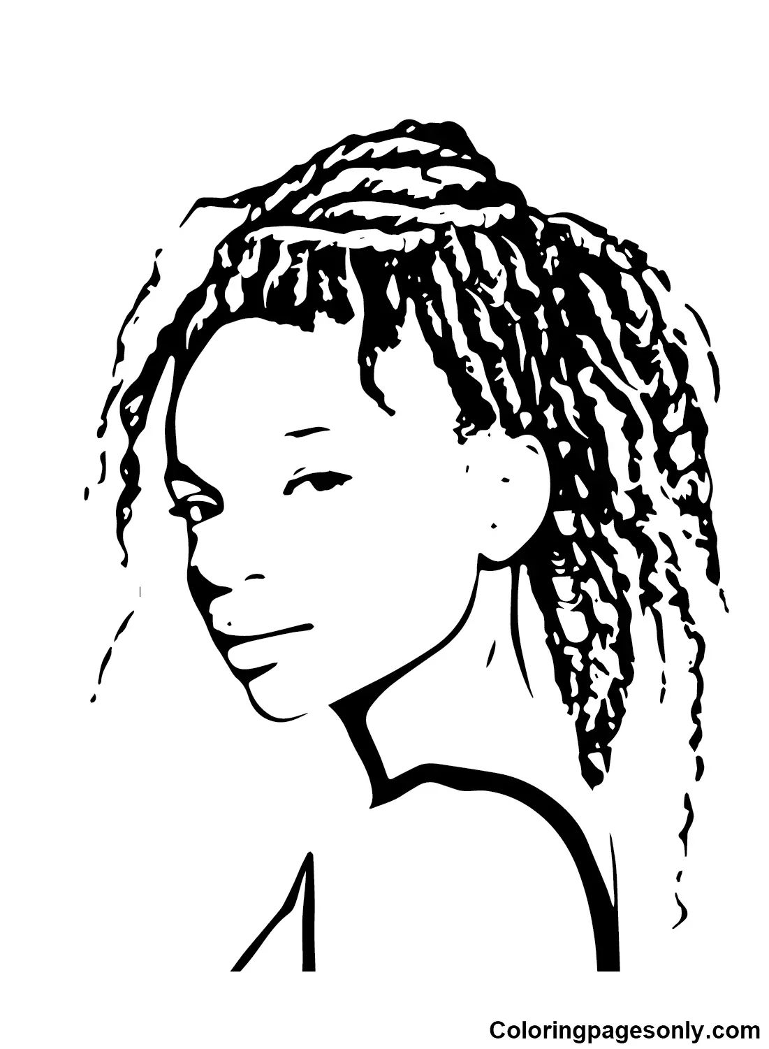 Çocuklar İçin  Ünlüler Halle-Bailey Boyama Sayfaları 