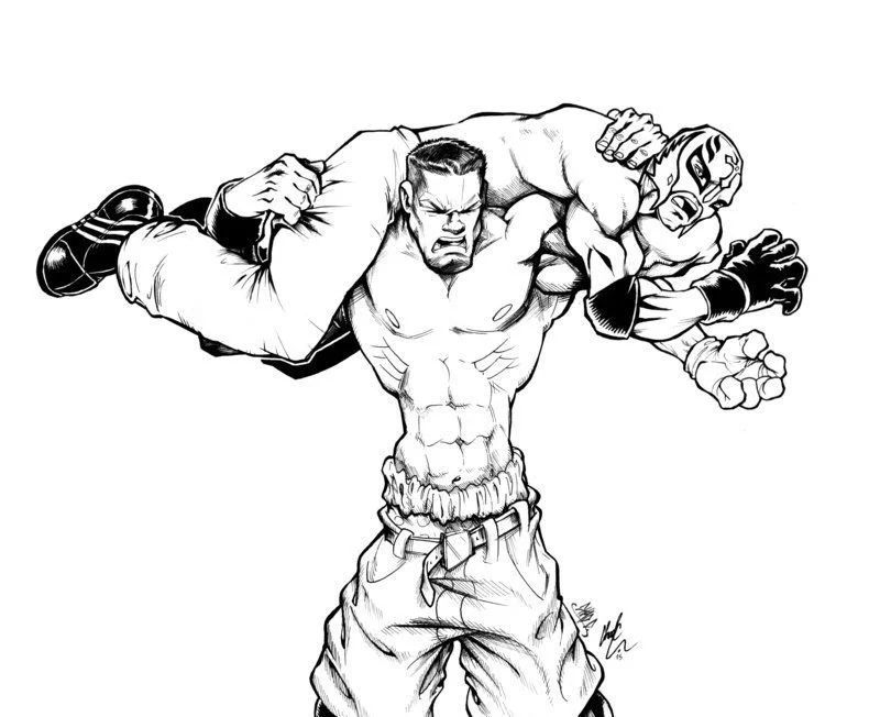 Çocuklar İçin  Ünlüler John-Cena Boyama Sayfaları 