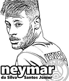Çocuklar İçin  Ünlüler Neymar Boyama Sayfaları 