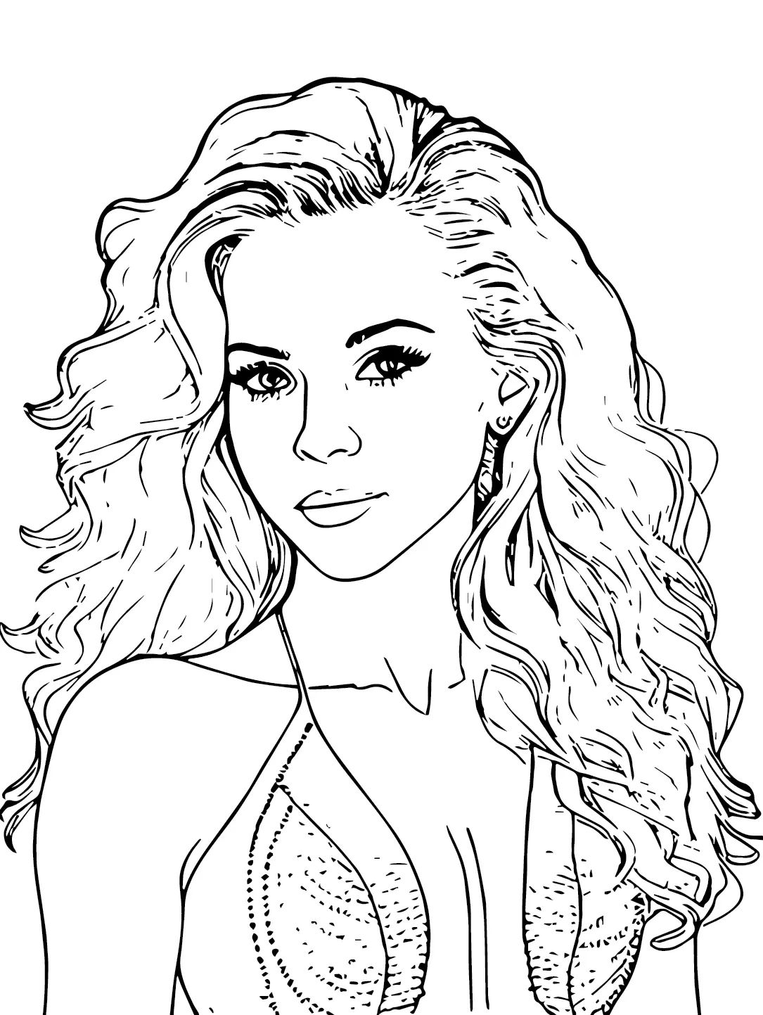 Çocuklar İçin  Ünlüler Shakira Boyama Sayfaları 
