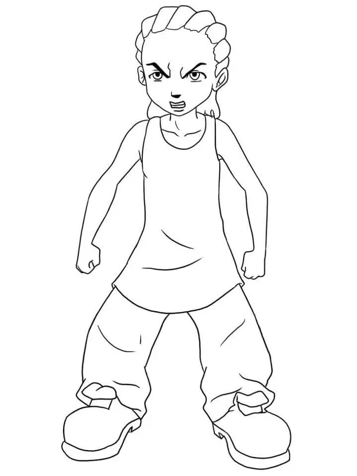 Çocuklar İçin Boondocks Boyama Sayfaları 