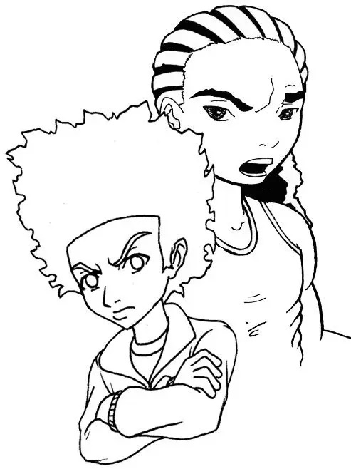 Çocuklar İçin Boondocks Boyama Sayfaları 