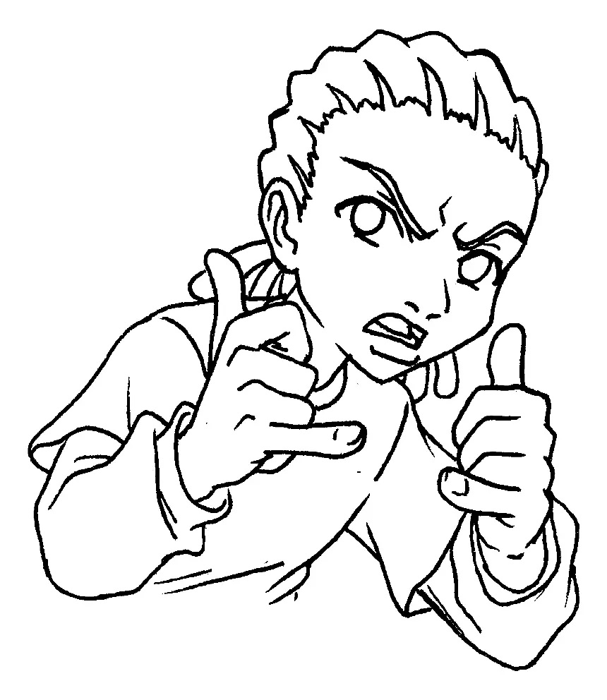 Çocuklar İçin Boondocks Boyama Sayfaları 