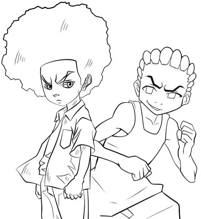 Çocuklar İçin Boondocks Boyama Sayfaları 