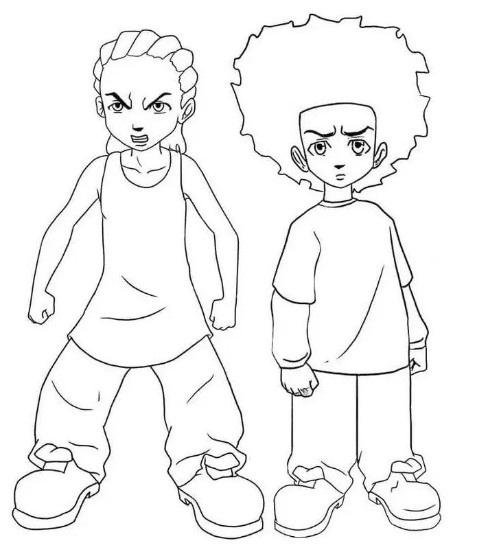 Çocuklar İçin Boondocks Boyama Sayfaları 