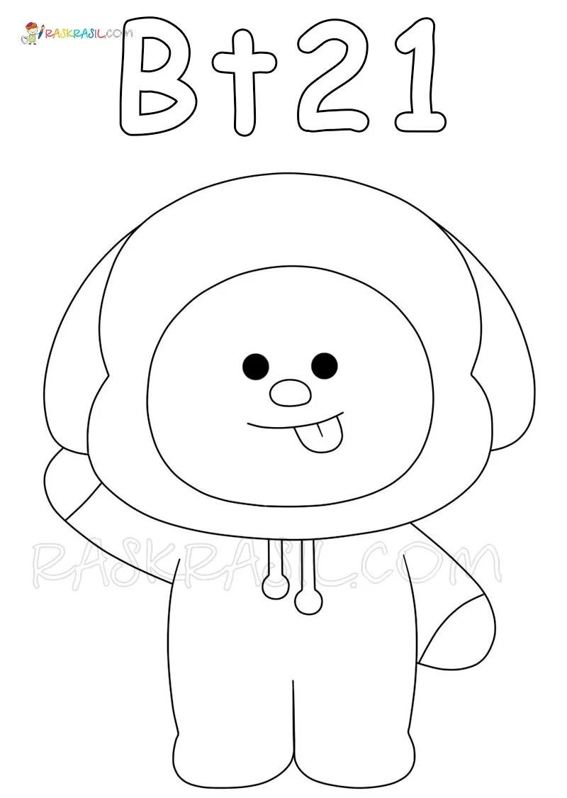 Çocuklar İçin Bt21 Boyama Sayfaları 