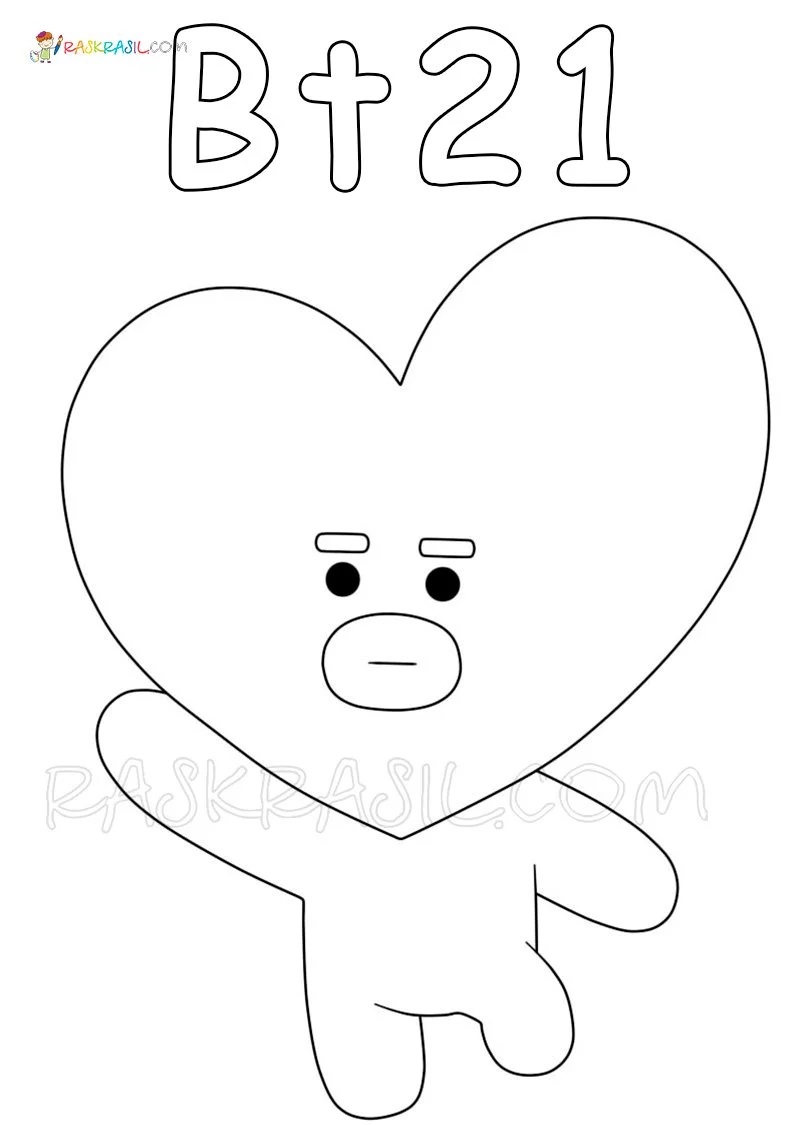 Çocuklar İçin Bt21 Boyama Sayfaları 